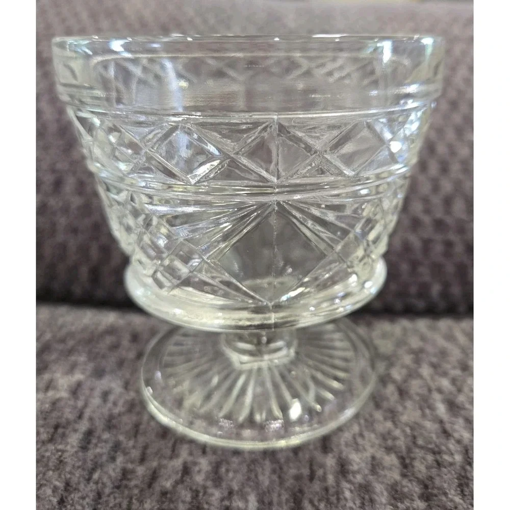 VINTAGE SET OF 5‎ CUT GLASS SHERBERT DESSERT CUPS PUDDING